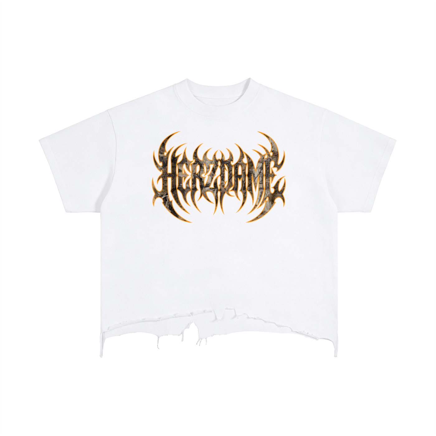 „Herzdame“ Camo T-Shirt white